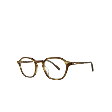 Mr. Leight RELL II C Eyeglasses BW-WG beachwood-white gold - three-quarters view