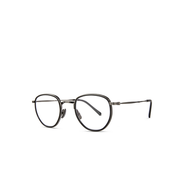 Mr. Leight ROKU C Eyeglasses BK-PW black-pewter - three-quarters view