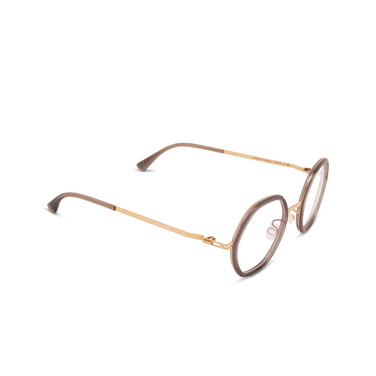 Gafas graduadas Mykita ALYA 653 a83-champagne gold/clear ash - Vista tres cuartos