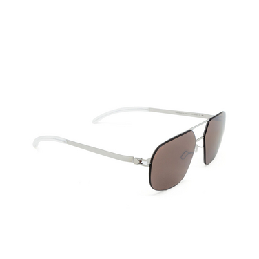 Mykita ANGUS Sunglasses 459 silver/white - three-quarters view