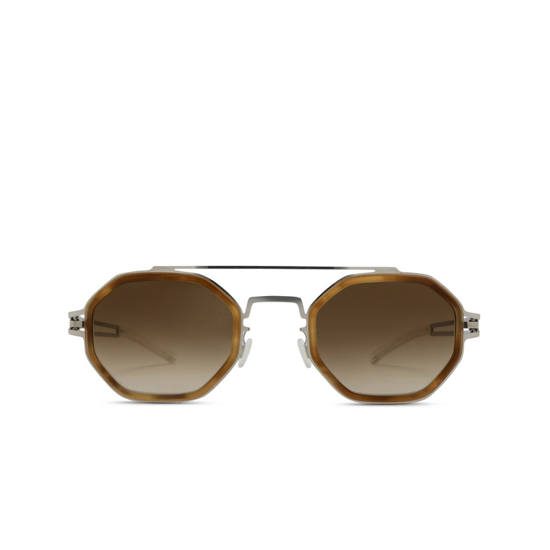 Lunettes de soleil Mykita ARTURO SUN 370 a92-shiny silver / galapagos - 1/4