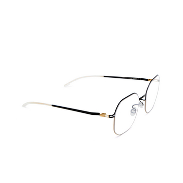 Mykita CAT Korrektionsbrillen 167 gold/jet black - Dreiviertelansicht