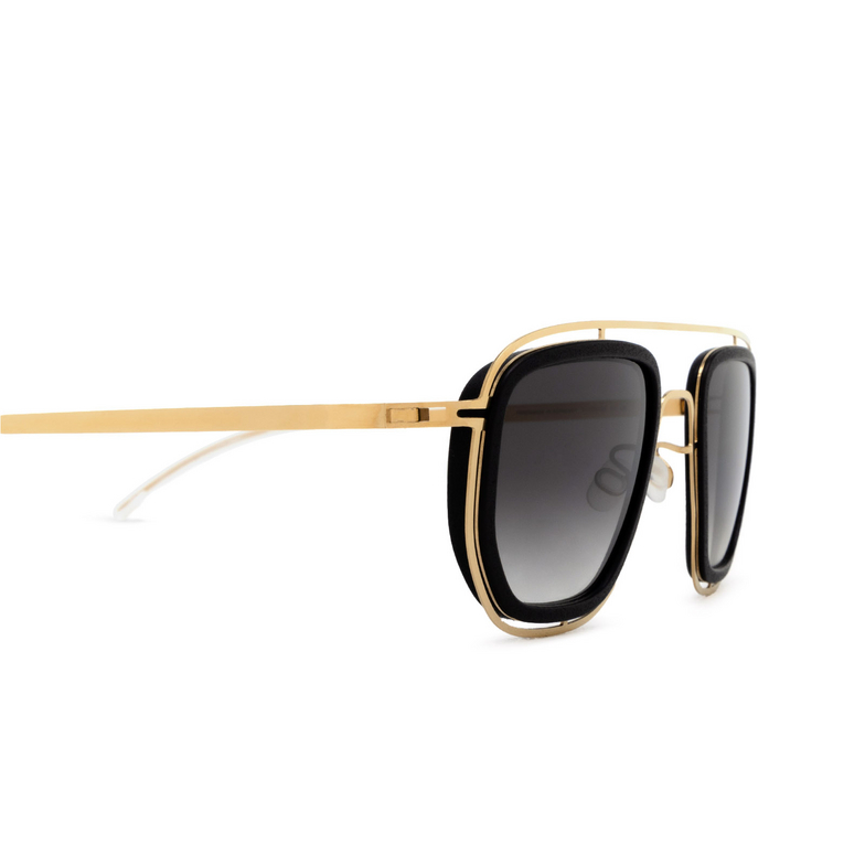 Mykita FERLO Sunglasses 585 mh7-pitch black/glossy gold - 3/4