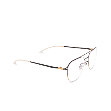 Mykita IMBA Eyeglasses 167 gold/jet black - three-quarters view