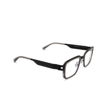 Mykita KENTON Eyeglasses 793 a77 black/clear ash - three-quarters view