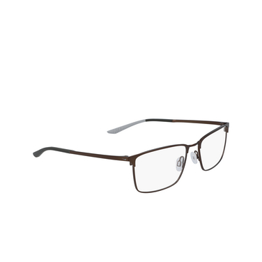 Nike 4307 Eyeglasses 212 satin walnut / sequoia - three-quarters view