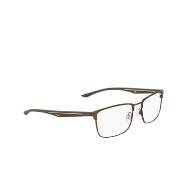 Nike 4314 Eyeglasses 212 satin walnut - three-quarters view