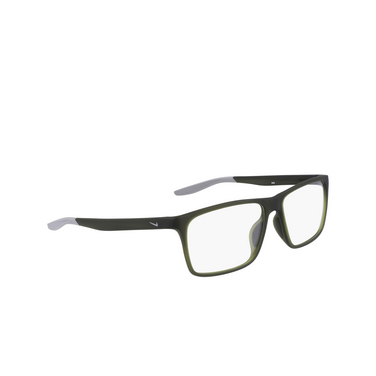 Gafas graduadas Nike 7116 302 matte sequoia / wolf grey - Vista tres cuartos