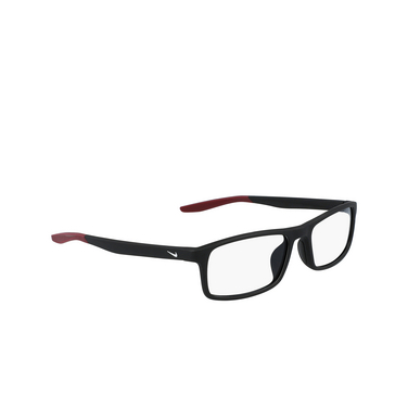 Gafas graduadas Nike 7119 012 matte black / dark beetroot - Vista tres cuartos