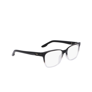 Gafas graduadas Nike 7177 010 black / clear gradient - Vista tres cuartos