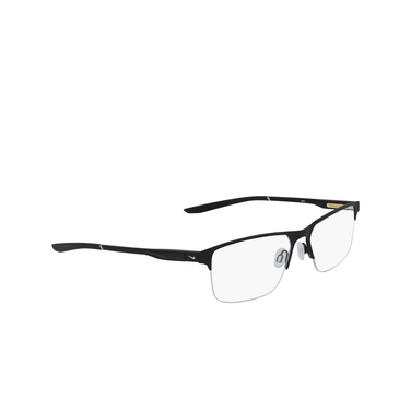 Nike 8045 Eyeglasses 002 satin black / black - three-quarters view