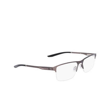 Nike 8045 Eyeglasses 071 brushed gunmetal / black - three-quarters view