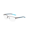 Nike 8054 Eyeglasses 074 satin gunmetal / matte blue - product thumbnail 3/4