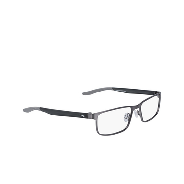 Nike 8131 Eyeglasses 073 brushed gunmetal / wolf grey - three-quarters view