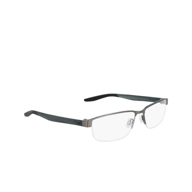 Nike 8138 Eyeglasses 071 brushed gunmetal / black - three-quarters view