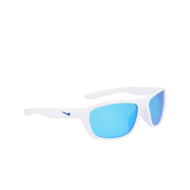 Nike LYNK M Sunglasses 100 white / blue mirror - three-quarters view