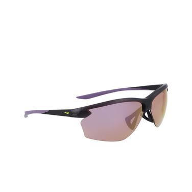 Nike VICTORY E Sunglasses 540 matte cave purple / violet mirror - three-quarters view