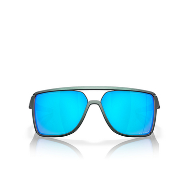 Oakley CASTEL Sunglasses 914713 matte silver / blue colorshift - front view