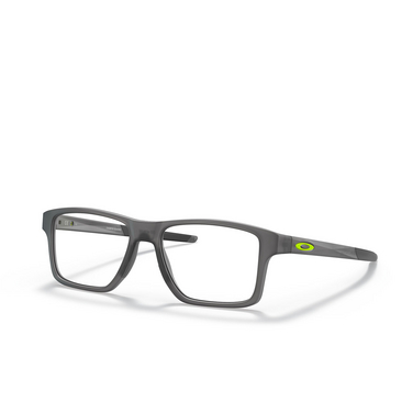 Oakley CHAMFER SQUARED Eyeglasses 814302 satin grey smoke - three-quarters view