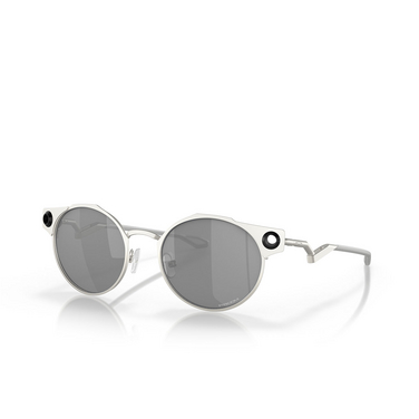 Oakley DEADBOLT Sunglasses 604601 satin chrome - three-quarters view