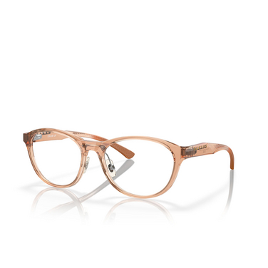 Oakley DRAW UP Eyeglasses 805707 polished transparent sepia - three-quarters view