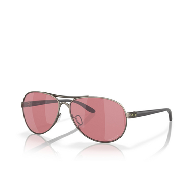 Oakley FEEDBACK Sunglasses 407949 satin gunmetal - three-quarters view