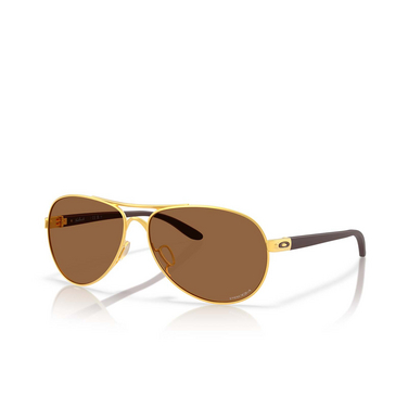 Oakley FEEDBACK Sunglasses 407951 satin gold - three-quarters view