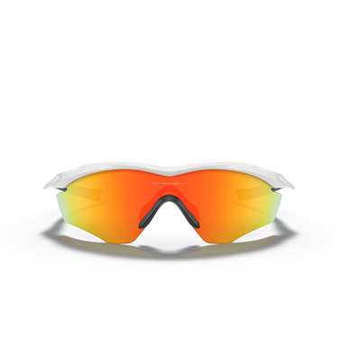 Lunettes de soleil Oakley M2 FRAME XL 934305 polished white - Vue de face