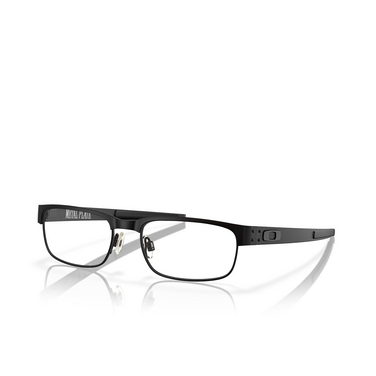 Oakley METAL PLATE Eyeglasses 22-198 matte black - three-quarters view