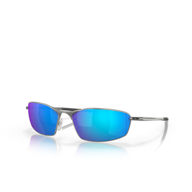 Oakley WHISKER Sunglasses 414104 satin chrome - three-quarters view