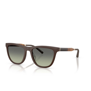 Oliver Peoples R-9 Sunglasses 70052A semi-matt umber - three-quarters view