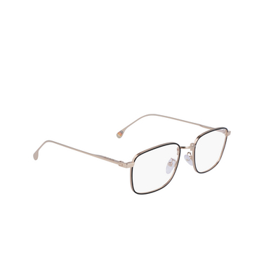 Paul Smith GARRICK Eyeglasses 02 shiny light gold shiny black - three-quarters view