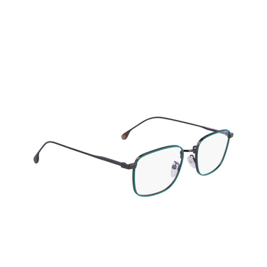 Paul Smith GARRICK Eyeglasses 03 shiny gun metal shiny green - three-quarters view