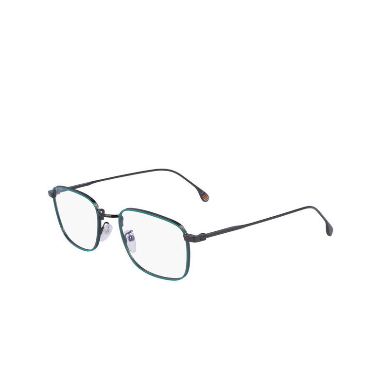 Paul Smith GARRICK Eyeglasses 03 shiny gun metal shiny green - 3/4