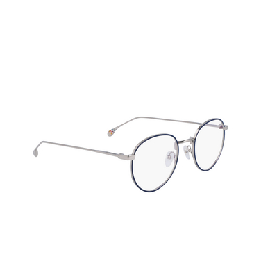 Paul Smith HOXTON Eyeglasses 045 silver / blue - three-quarters view