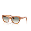 Occhiali da sole Persol PO0091S 960/3A striped brown - anteprima prodotto 2/4