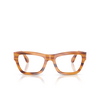 Gafas graduadas Persol PO0091V 960 striped brown - Miniatura del producto 1/4