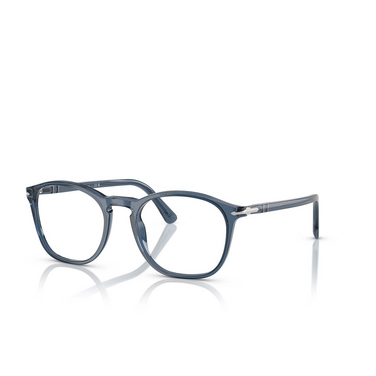 Lunettes de vue Persol PO3007VM 1197 transparent denim blue - Vue trois quarts