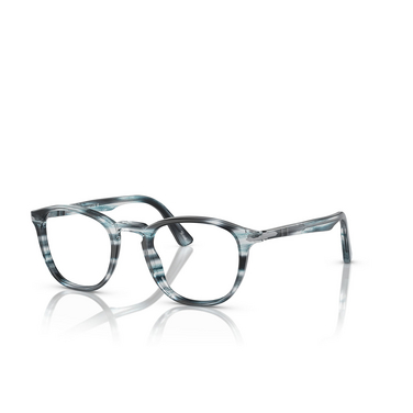 Persol PO3143V Eyeglasses 1051 striped grey - three-quarters view