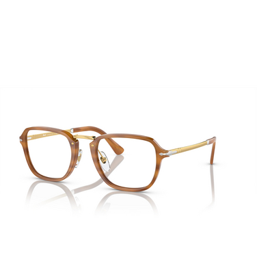 Persol PO3331V Eyeglasses 960 striped brown - three-quarters view