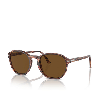Persol PO3343S Sunglasses 120957 striped bordeaux - three-quarters view
