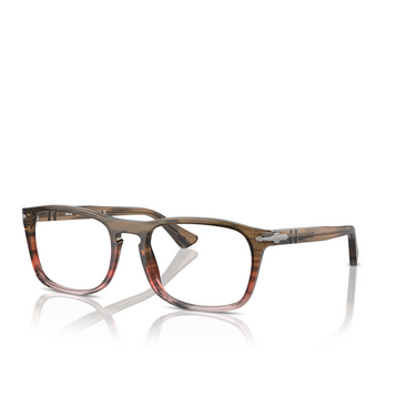Persol PO3344V Korrektionsbrillen 1206 striped brown gradient red - Dreiviertelansicht