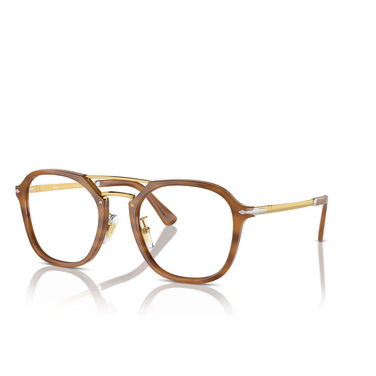 Persol PO3352V Eyeglasses 960 striped brown - three-quarters view
