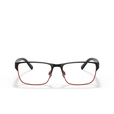 Polo Ralph Lauren PH1175 Eyeglasses 9191 matte red rims / black bar - front view