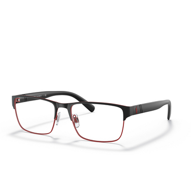 Polo Ralph Lauren PH1175 Eyeglasses 9191 matte red rims / black bar - three-quarters view