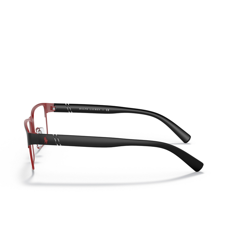 Polo Ralph Lauren PH1175 Eyeglasses 9191 matte red rims / black bar - 3/3