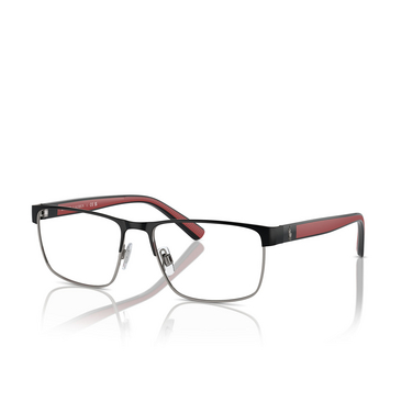 Lunettes de vue Polo Ralph Lauren PH1229 9223 semi shiny black / gunmetal - Vue trois quarts