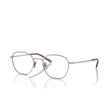 Polo Ralph Lauren PH1230TD Eyeglasses 9030 shiny brushed silver - three-quarters view