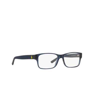 Lunettes de vue Polo Ralph Lauren PH2117 5470 shiny transparent blue - Vue trois quarts