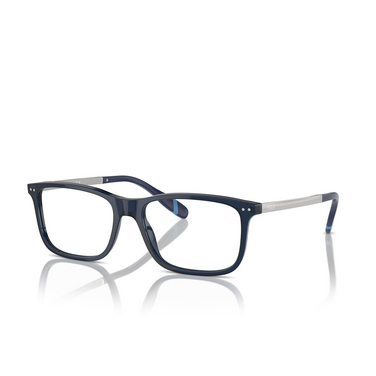 Gafas graduadas Polo Ralph Lauren PH2273 5470 shiny transparent navy blue - Vista tres cuartos